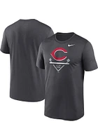 Nike Cincinnati Reds Grey Legend Graphic Short Sleeve T Shirt