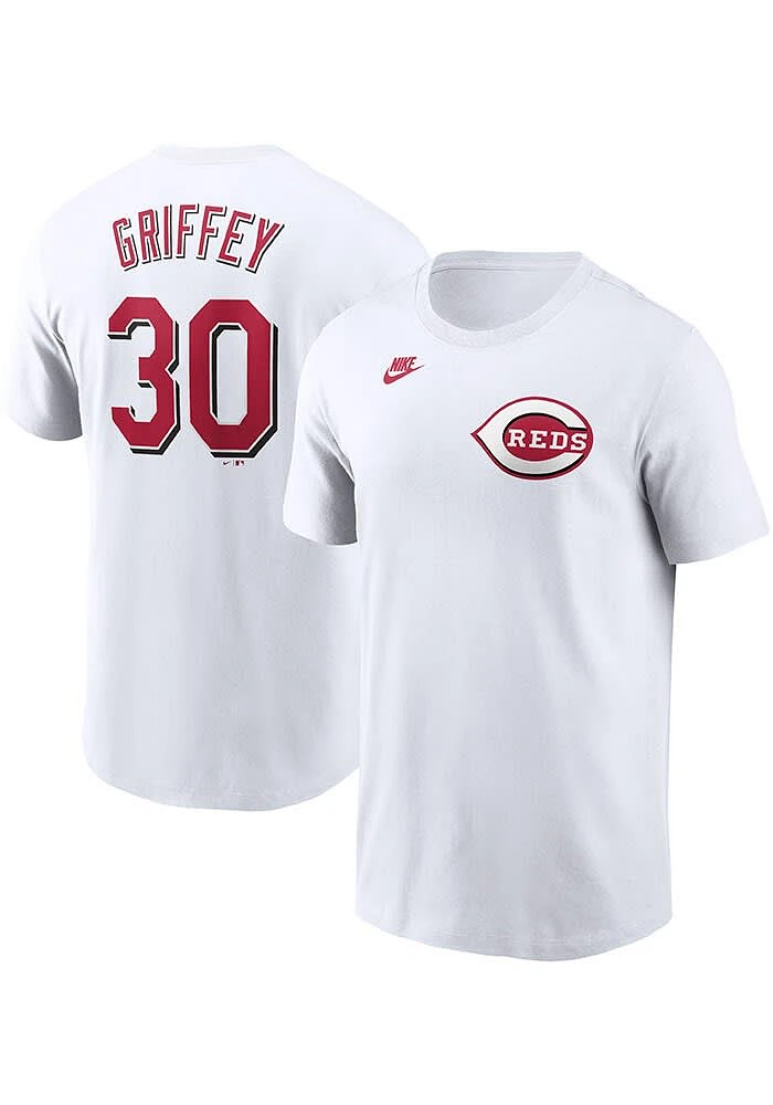 Ken Griffey Jr. Cincinnati Reds White TC Short Sleeve Player T Shirt