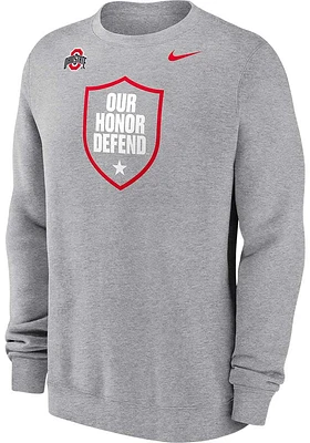 Nike Ohio State Buckeyes Mens Our Honor Defend Long Sleeve Crew Sweatshirt