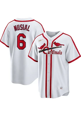 Stan Musial St Louis Cardinals Nike 42-44 Home Throwback Cooperstown Jersey - White