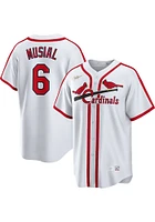 Stan Musial St Louis Cardinals Nike 42-44 Home Throwback Cooperstown Jersey - White