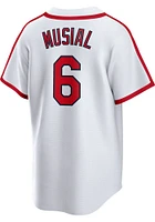 Stan Musial St Louis Cardinals Nike 42-44 Home Throwback Cooperstown Jersey - White