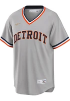 Detroit Tigers Nike 1980s Road Throwback Cooperstown Jersey - Grey