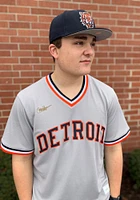 Detroit Tigers Nike 1980s Road Throwback Cooperstown Jersey - Grey