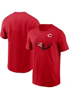 Nike Cincinnati Reds Red Viking Hat Short Sleeve T Shirt