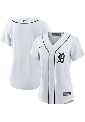 Detroit Tigers Womens Nike Replica Home Jersey - White