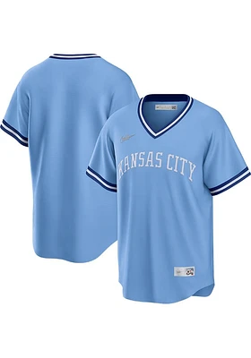 Kansas City Royals Nike Throwback Cooperstown Jersey - Light Blue