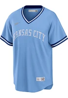 Kansas City Royals Nike Throwback Cooperstown Jersey - Light Blue