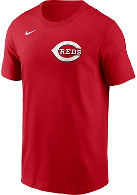 Nike Cincinnati Reds Red Wordmark Short Sleeve T Shirt