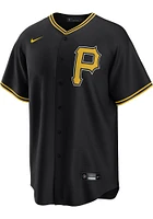 Pittsburgh Pirates Mens Nike Replica Alternate Jersey - Black