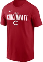 Nike Cincinnati Reds Red Local Logo Stack Short Sleeve T Shirt