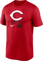 Nike Cincinnati Reds Red Logo Lock Up Legend Short Sleeve T Shirt