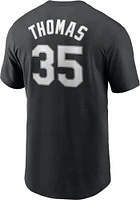 Frank Thomas Chicago White Sox Black Name And Number Short Sleeve Player T Shirt