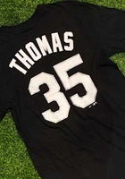 Frank Thomas Chicago White Sox Black Name And Number Short Sleeve Player T Shirt