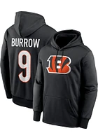 Joe Burrow Cincinnati Bengals Mens Black Name Number Player Hood