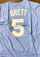 George Brett Kansas City Royals Light Blue Name And Number Short Sleeve Player T Shirt