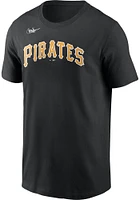 Roberto Clemente Pittsburgh Pirates Black Name And Number Short Sleeve Player T Shirt