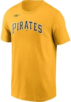 Roberto Clemente Pittsburgh Pirates Gold Name And Number Short Sleeve Player T Shirt