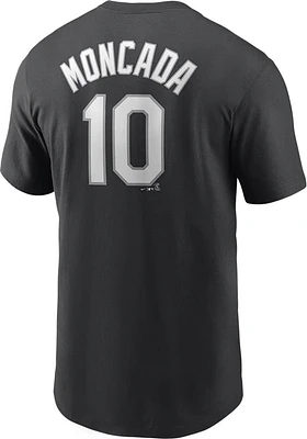 Yoan Moncada Chicago White Sox Black Name And Number Short Sleeve Player T Shirt