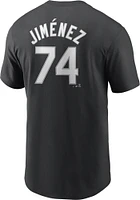 Eloy Jimenez Chicago White Sox Black Name Number Short Sleeve Player T Shirt