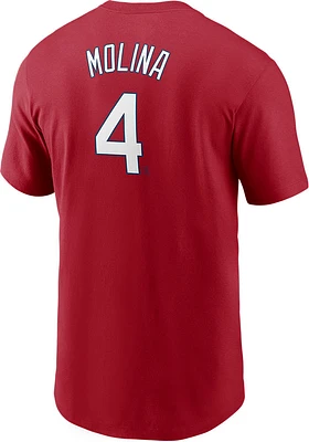 Yadier Molina St Louis Cardinals Red Name And Number Short Sleeve Player T Shirt