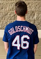 Paul Goldschmidt St Louis Cardinals Navy Blue Name And Number Short Sleeve Player T Shirt