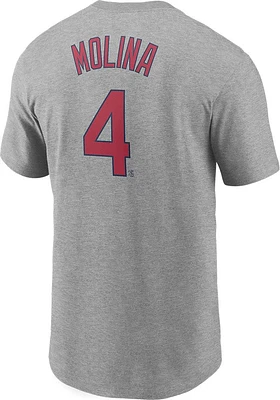 Yadier Molina St Louis Cardinals Name Number Short Sleeve Player T Shirt