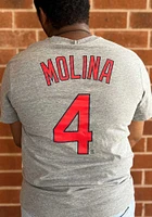 Yadier Molina St Louis Cardinals Name Number Short Sleeve Player T Shirt