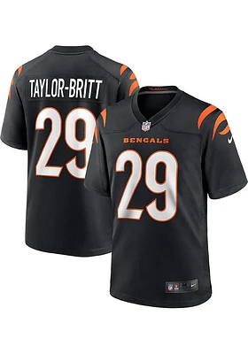 Cam Taylor-Britt  Nike Cincinnati Bengals Black Home Football Jersey