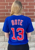 David Bote Chicago Cubs Blue Name Number Short Sleeve Player T Shirt