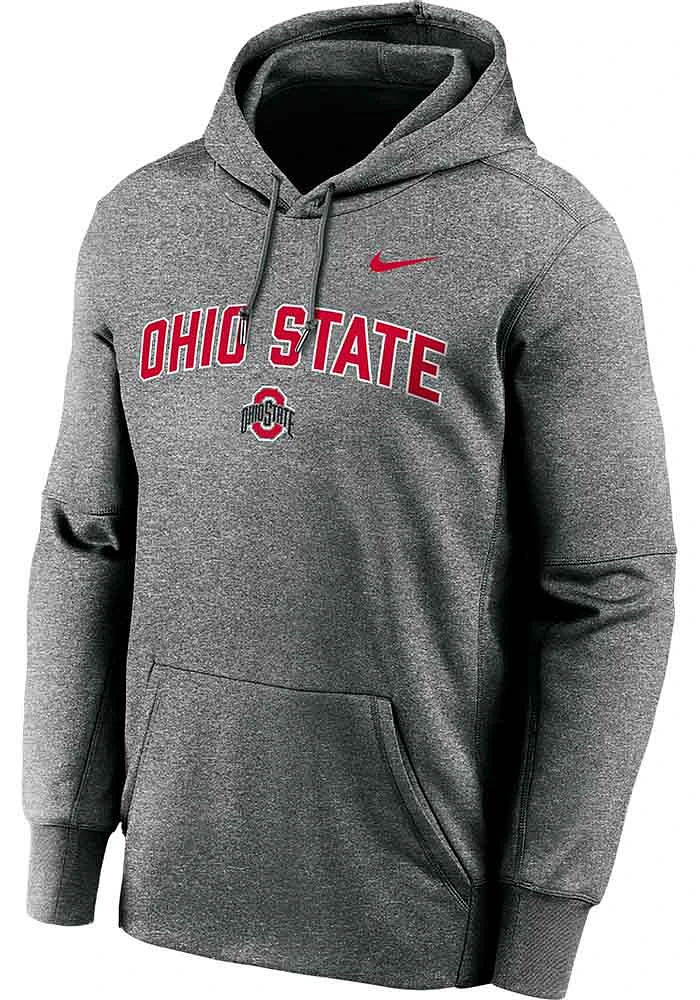 Nike Ohio State Buckeyes Mens Charcoal Arch Mascot Therma Hood