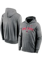 Nike Ohio State Buckeyes Mens Charcoal Arch Mascot Therma Hood