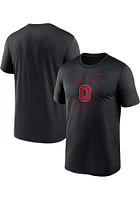 Nike Ohio State Buckeyes Black Circle Logo Legend Short Sleeve T Shirt