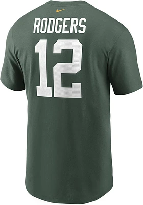 Aaron Rodgers Green Bay Packers Primetime Short Sleeve Player T Shirt