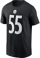 Devin Bush Pittsburgh Steelers Black Primetime Short Sleeve Player T Shirt