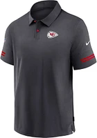 Nike Kansas City Chiefs Mens Grey Sideline Short Sleeve Polo