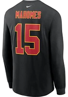 Patrick Mahomes Kansas City Chiefs Black Primetime Long Sleeve Player T Shirt