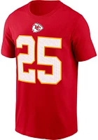 Clyde Edwards-Helaire Kansas City Chiefs Red Name Number Short Sleeve Player T Shirt