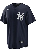 New York Yankees Mens Nike Replica Alt Jersey - Navy Blue