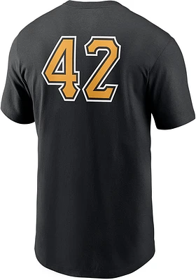 Jackie Robinson Pittsburgh Pirates Black Team 42 Short Sleeve Player T Shirt
