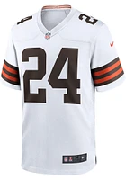 Nick Chubb  Nike Cleveland Browns White Road Game Football Jersey