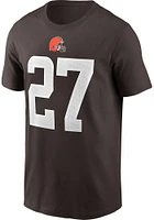 Kareem Hunt Cleveland Browns Brown Primetime Short Sleeve Player T Shirt