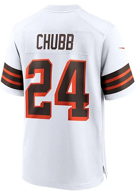 Nick Chubb  Nike Cleveland Browns White Alternate Game Football Jersey