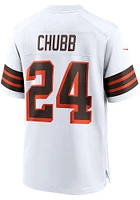 Nick Chubb  Nike Cleveland Browns White Alternate Game Football Jersey
