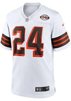 Nick Chubb  Nike Cleveland Browns White Alternate Game Football Jersey