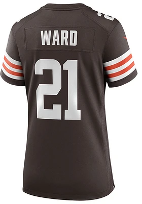 Denzel Ward  Nike Cleveland Browns Womens Brown Home Game Football Jersey