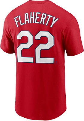 Jack Flaherty St Louis Cardinals Red Name And Number Short Sleeve Player T Shirt