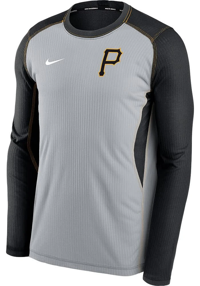Nike Pittsburgh Pirates Mens Black Raglan Crew Long Sleeve Sweatshirt