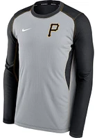 Nike Pittsburgh Pirates Mens Black Raglan Crew Long Sleeve Sweatshirt