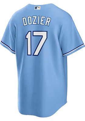 Hunter Dozier Kansas City Royals Mens Replica Alt Design Jersey - Light Blue